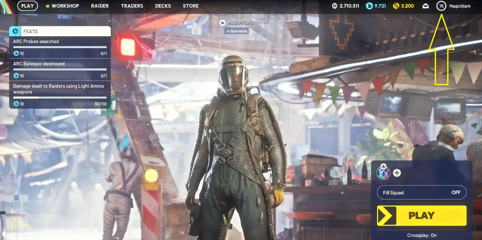 Account Level (Max 75) v Arc Raiders